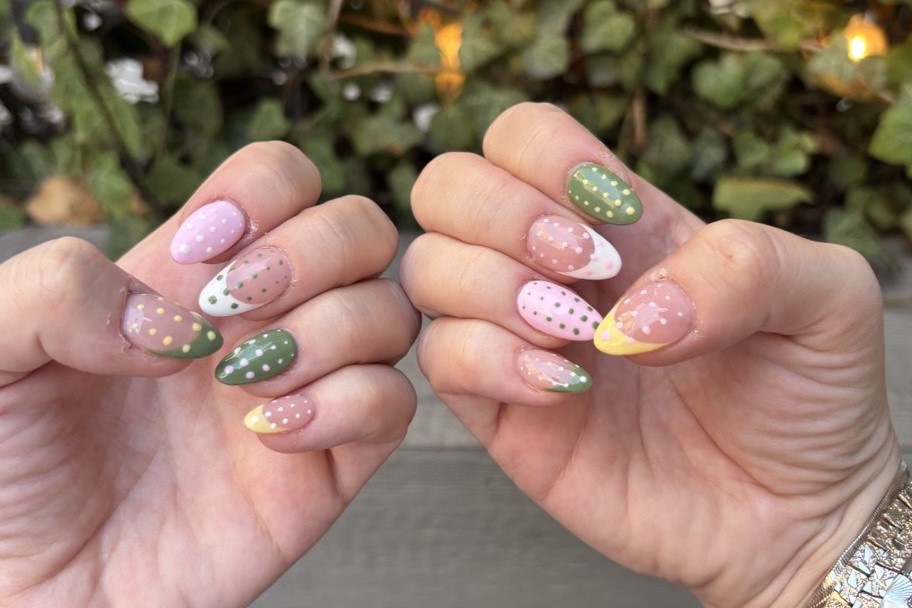 Vibrant custom nail art
