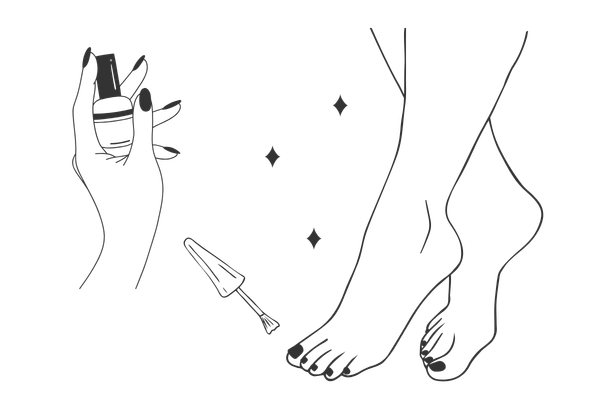 illustration of a mani pedi